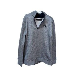 Under Armour Storm 1/4 Zip Cold Gear Pullover Gray Boys Youth Medium YMD Loose